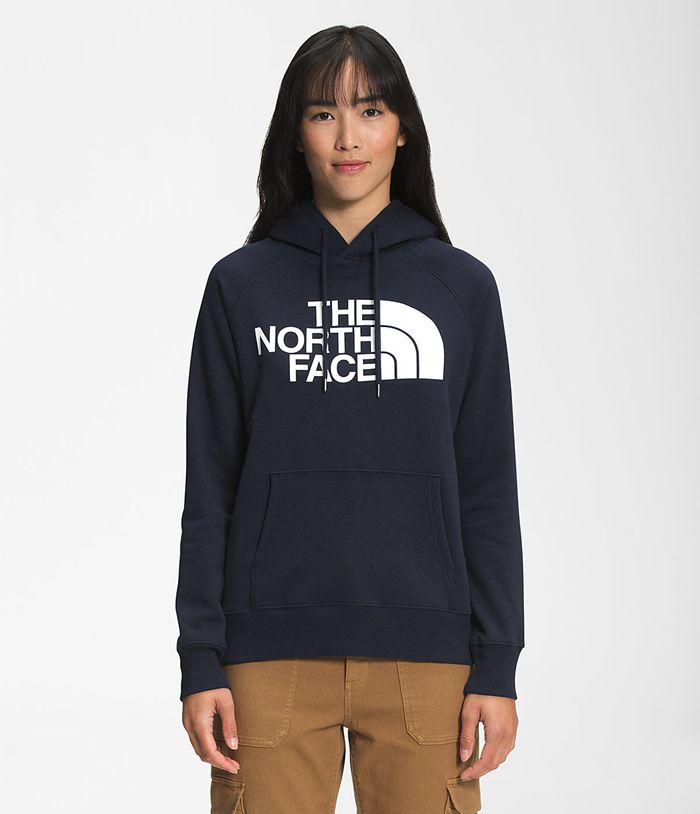 The North Face Half Dome Pullover Womens Hoodie Navy 287936-GBR